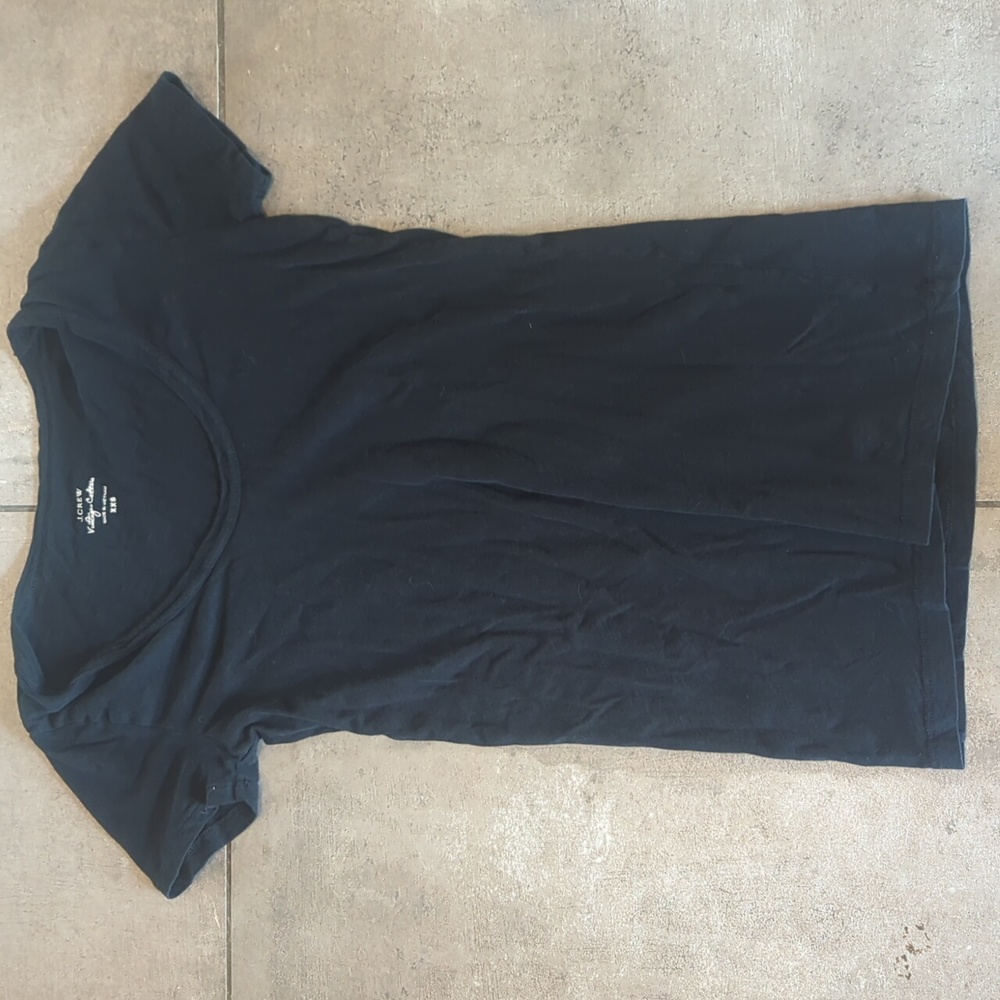 J. Crew Vintage Cotton Black Tshirt Size XXS